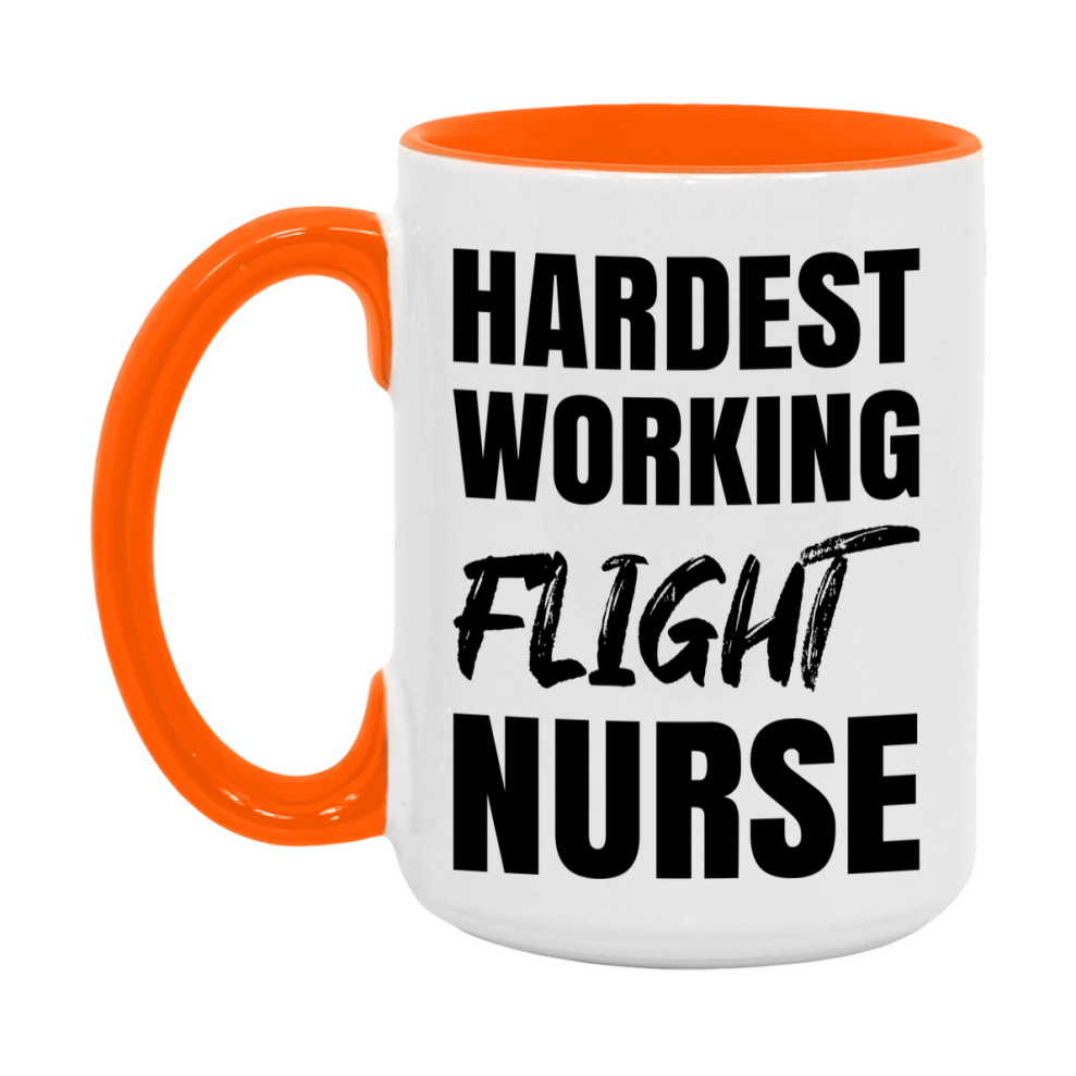 Nurse Superlative Mug, Hardest Working Flight Nurse Gift, 11oz or 15oz Ceramic Coffee Cup Gift