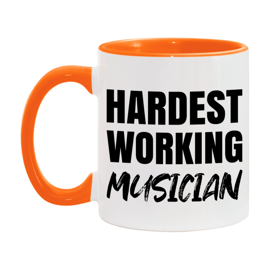 Musician Superlative Mug, Hardest Working Musician, 11oz or 15oz Ceramic Coffee Mug, Double-Sided Cup, Gift for Musician, Coworker Gift, Boss Gift