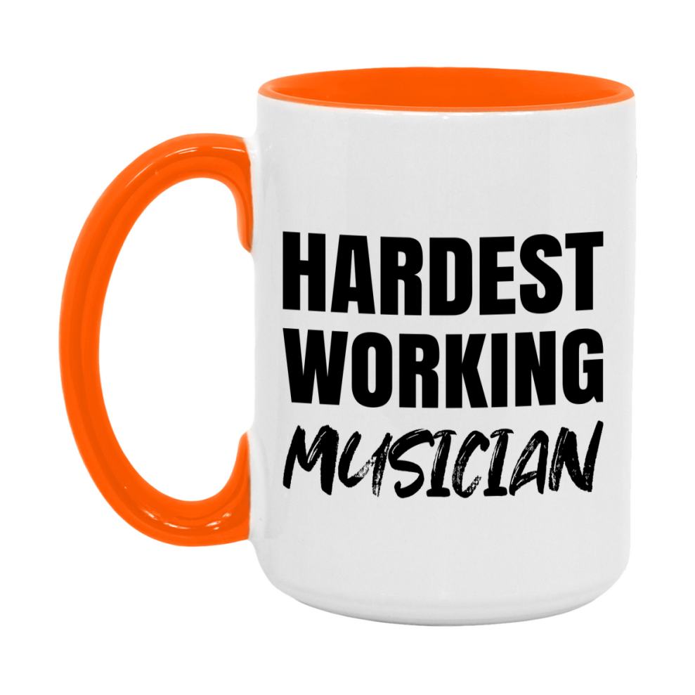 Musician Superlative Mug, Hardest Working Musician, 11oz or 15oz Ceramic Coffee Mug, Double-Sided Cup, Gift for Musician, Coworker Gift, Boss Gift