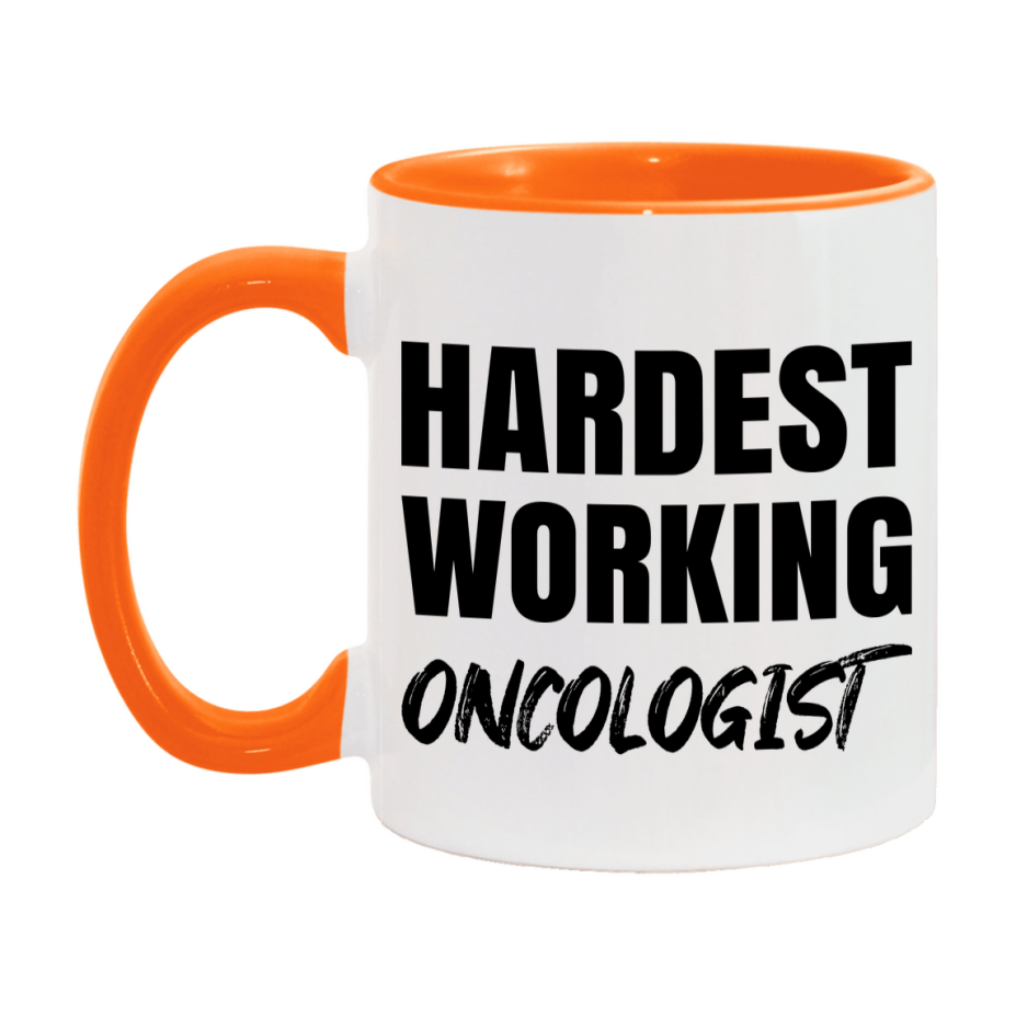 Oncologist Superlative Mug, Hardest Working Oncologist, 11oz or 15oz Ceramic Coffee Mug, Double-Sided Cup, Gift for Oncologist, Coworker Gift, Boss Gift
