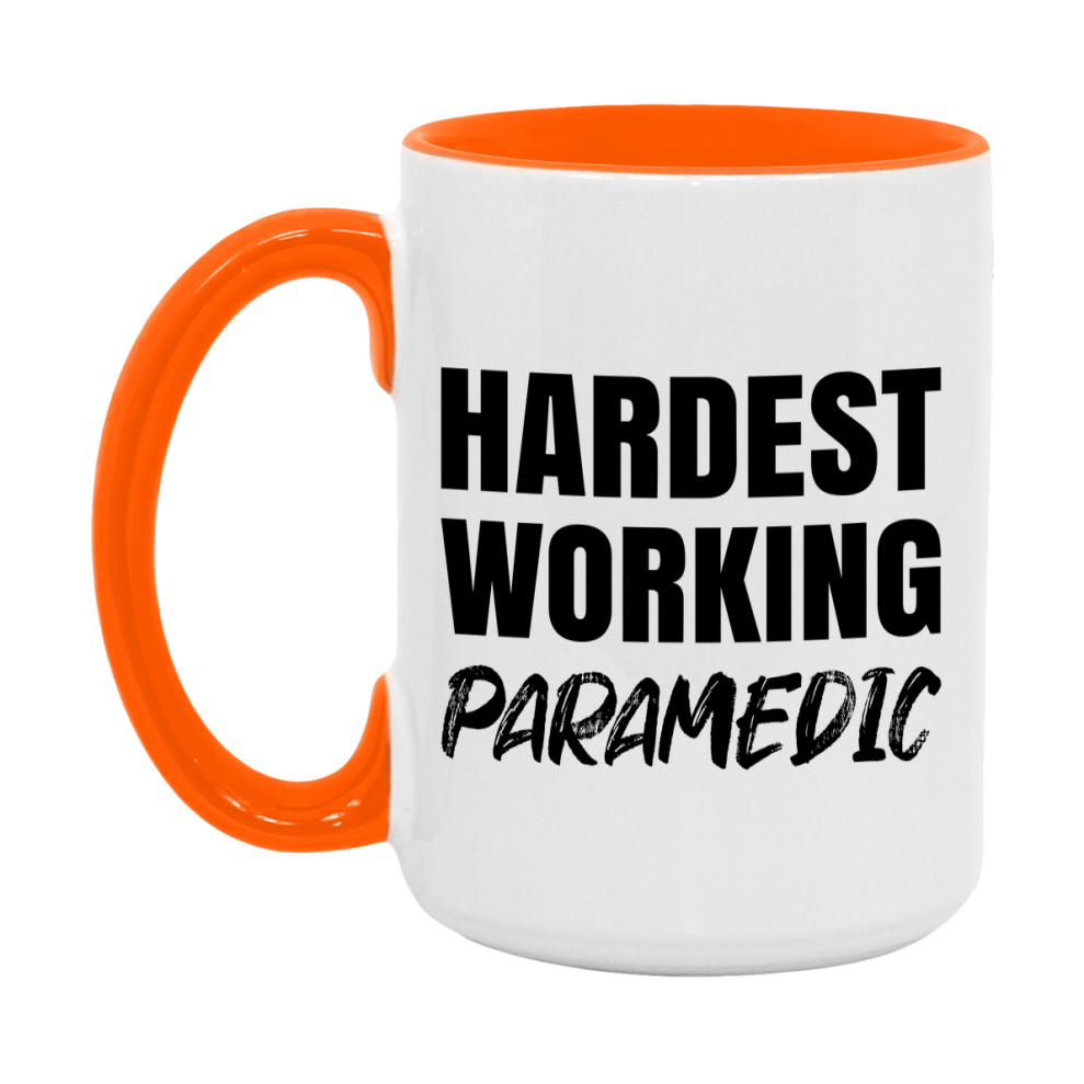 Paramedic Superlative Mug, Hardest Working Paramedic, 11oz or 15oz Ceramic Coffee Mug, Double-Sided Cup, Gift for Paramedic, Coworker Gift, Boss Gift