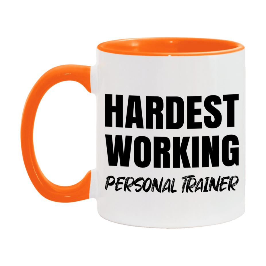 Personal Trainer Superlative Mug, Hardest Working Personal Trainer, 11oz or 15oz Ceramic Coffee Mug, Double-Sided Cup, Gift for Personal Trainer, Coworker Gift, Boss Gift