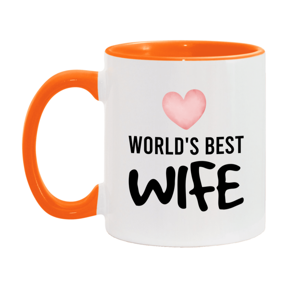 World's Best Wife Mug, Wife Superlative Coffee Mug, 11oz or 15oz Ceramic Cup, Gift for Wife