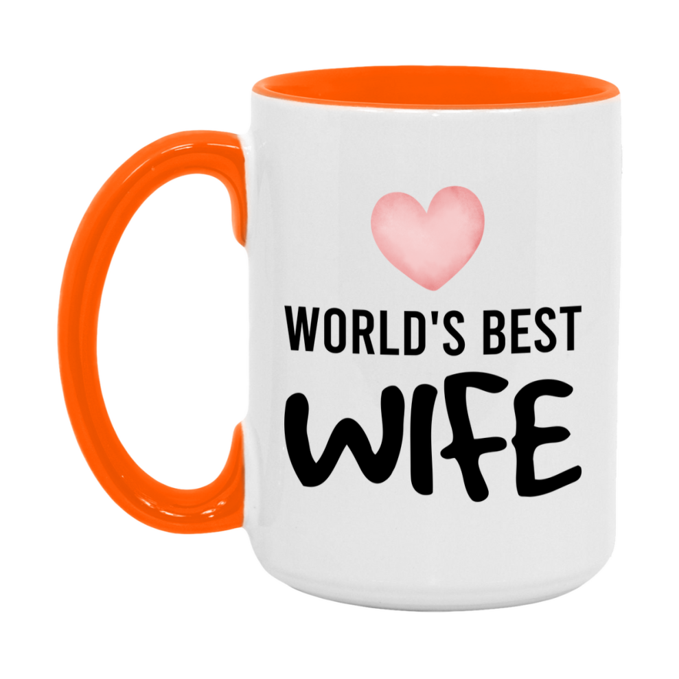 World's Best Wife Mug, Wife Superlative Coffee Mug, 11oz or 15oz Ceramic Cup, Gift for Wife