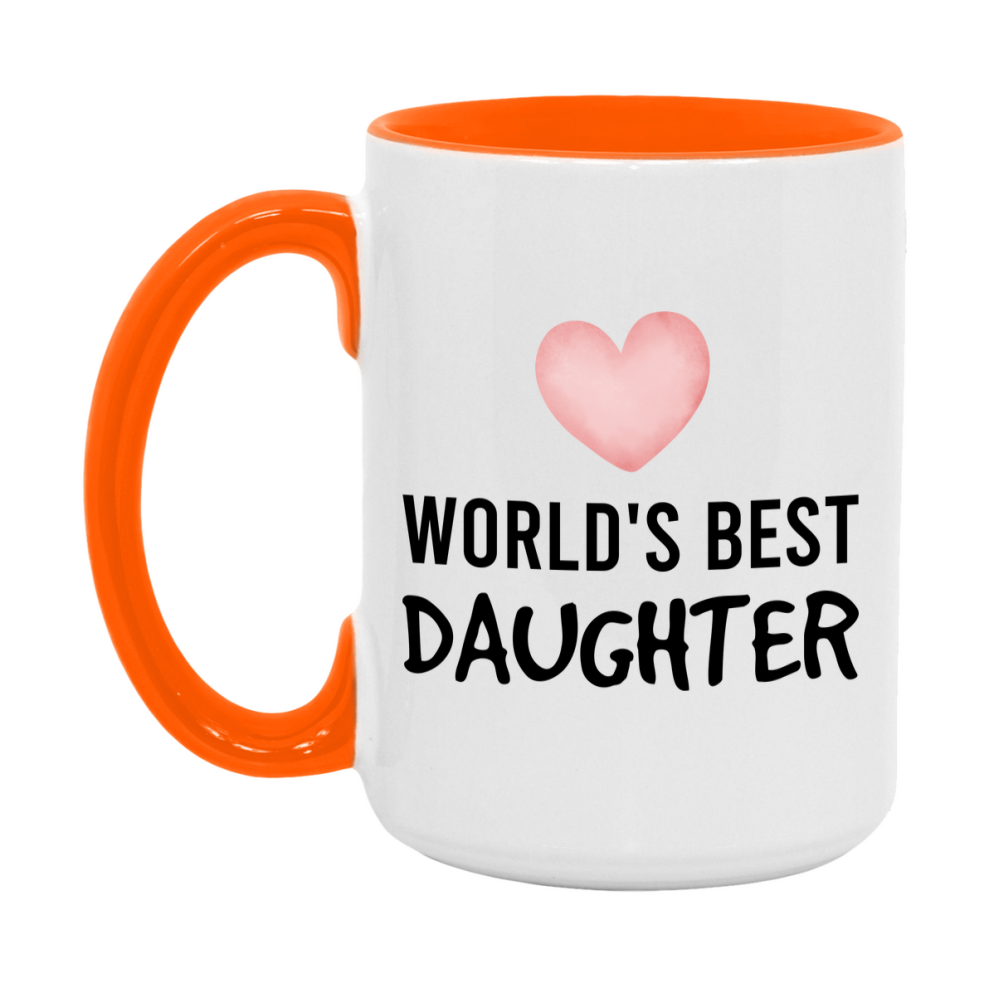 World's Best Daughter Mug, Daughter Superlative Coffee Mug, 11oz or 15oz Ceramic Cup, Gift for Daughter