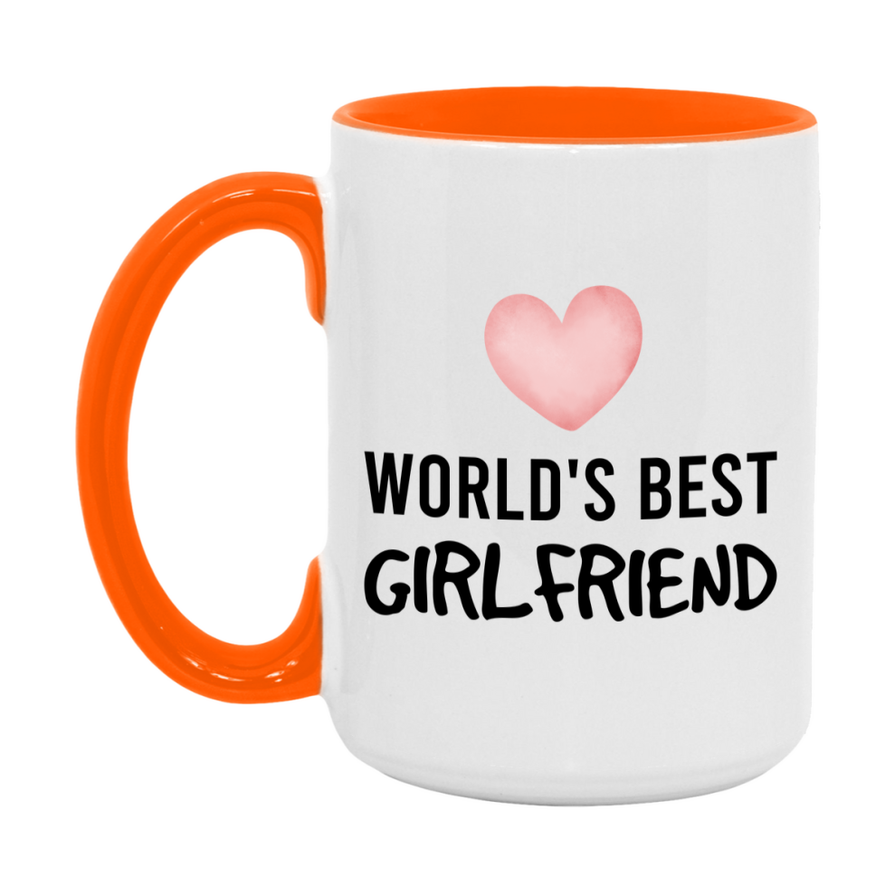 World's Best Girlfriend Mug, Girlfriend Superlative Coffee Mug, 11oz or 15oz Ceramic Cup, Gift for Girlfriend