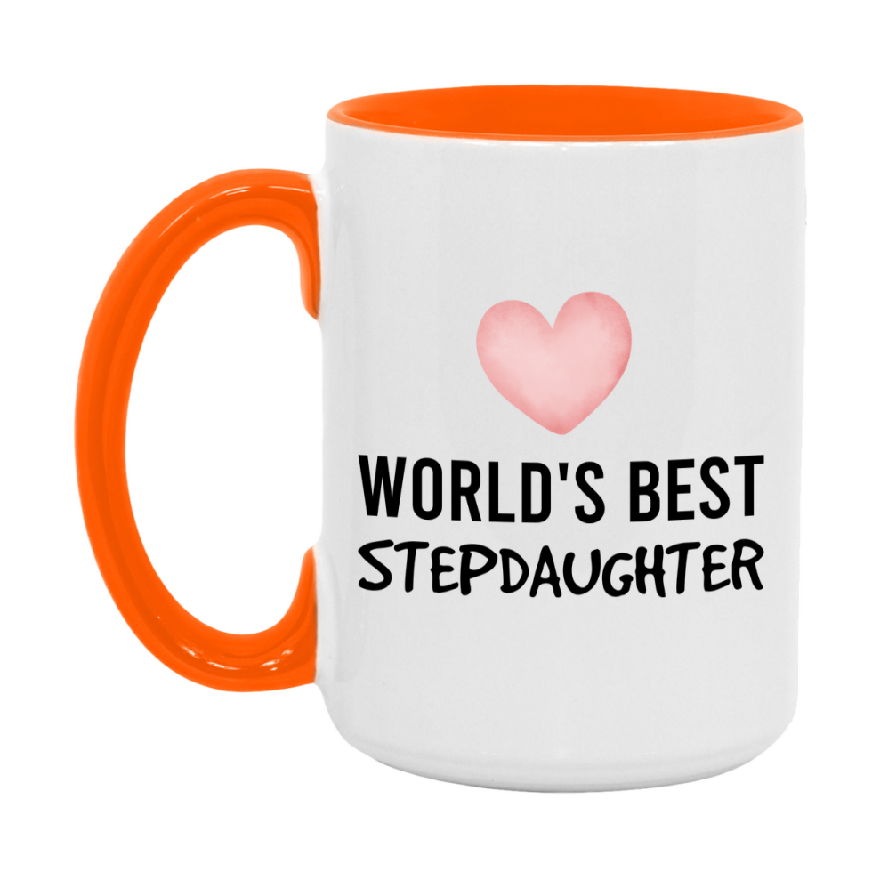 World's Best Stepdaughter Mug, Stepdaughter Superlative Coffee Mug, 11oz or 15oz Ceramic Cup, Gift for Stepdaughter