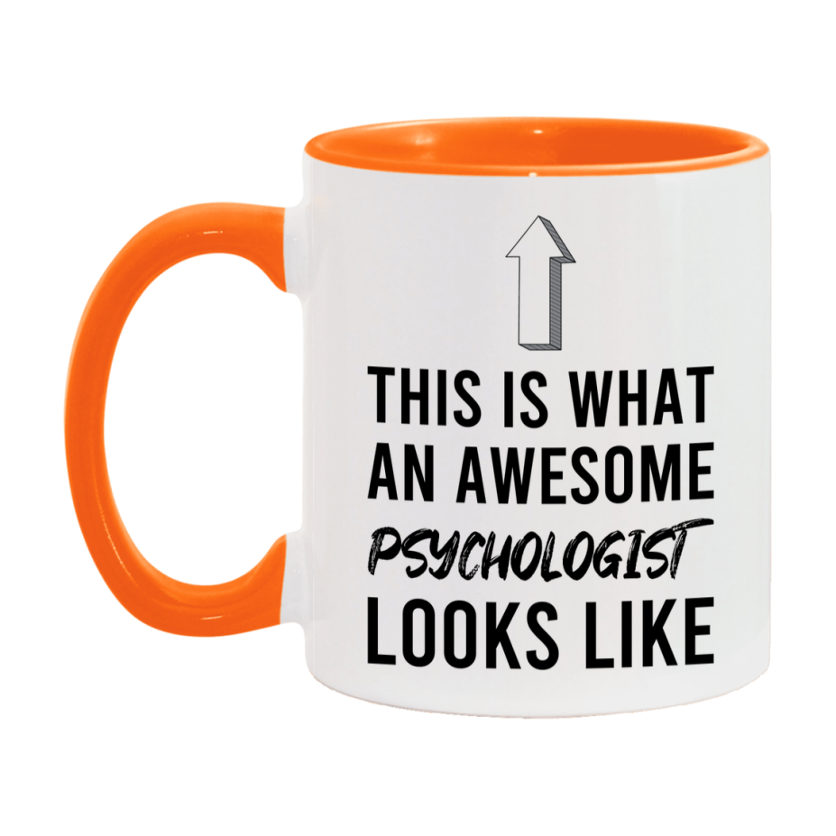 Funny Psychologist Mug - This Is What An Awesome Psychologist Looks Like - 11oz or 15oz Ceramic Coffee Cup - Novelty Gift for Psychologist Professionals