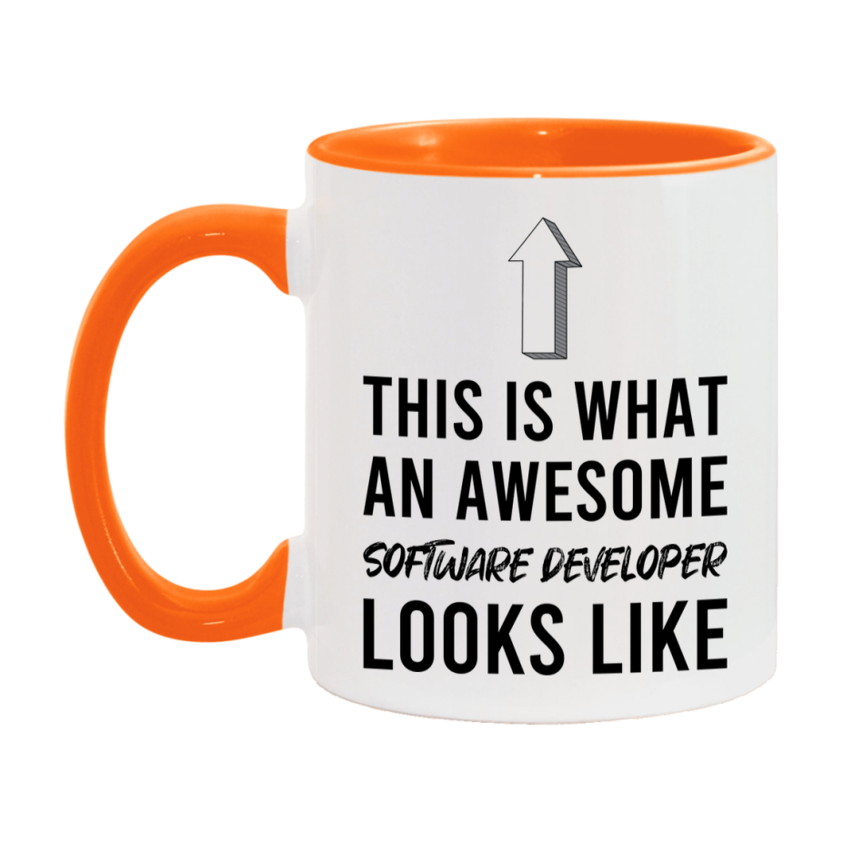 Funny Software Developer Mug - This Is What An Awesome Software Developer Looks Like - 11oz or 15oz Ceramic Coffee Cup - Novelty Gift for Software Developer Professionals