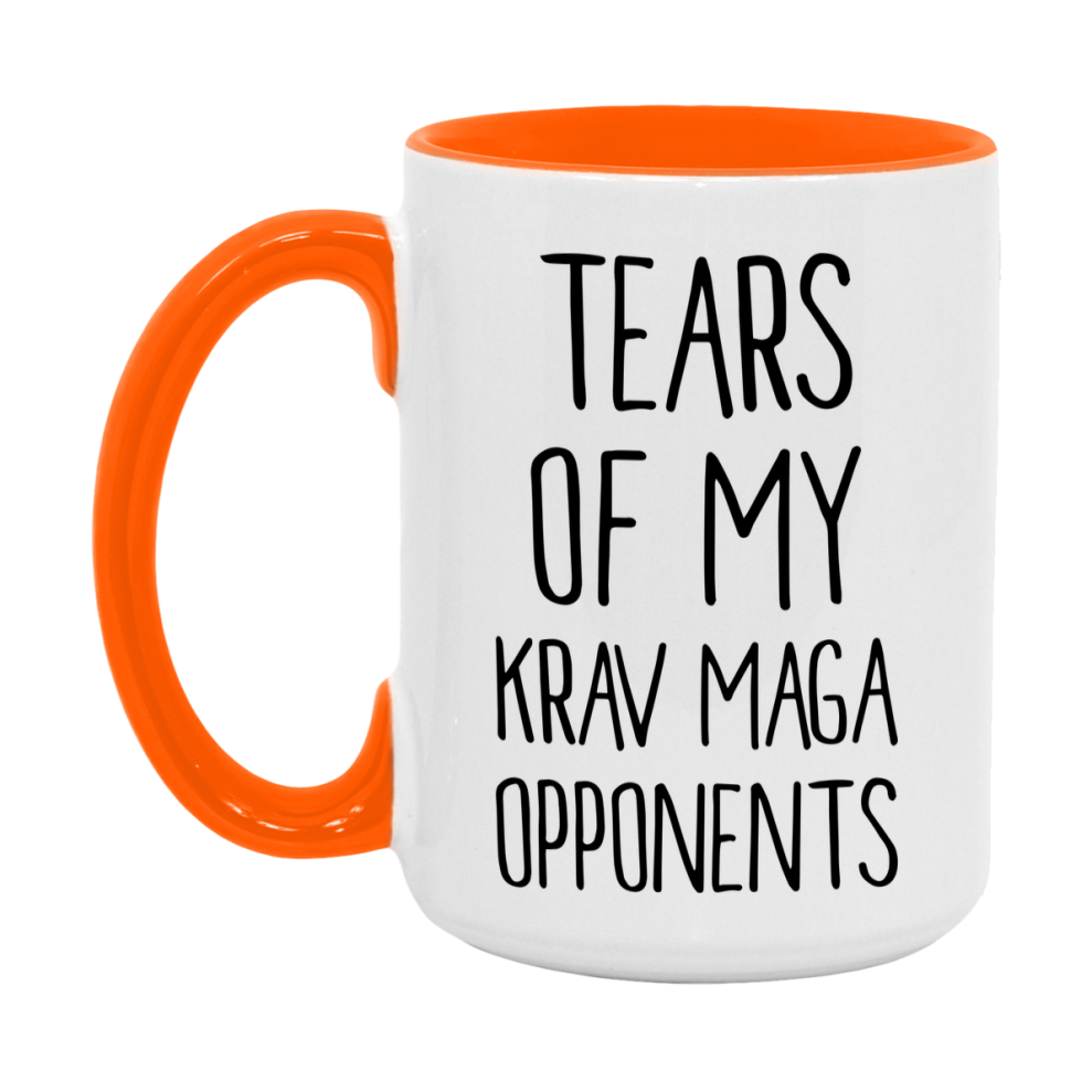 Funny Martial Arts Mug - "Tears Of My Krav Maga Opponents" - 11Oz Or 15Oz White Ceramic Coffee Cup
