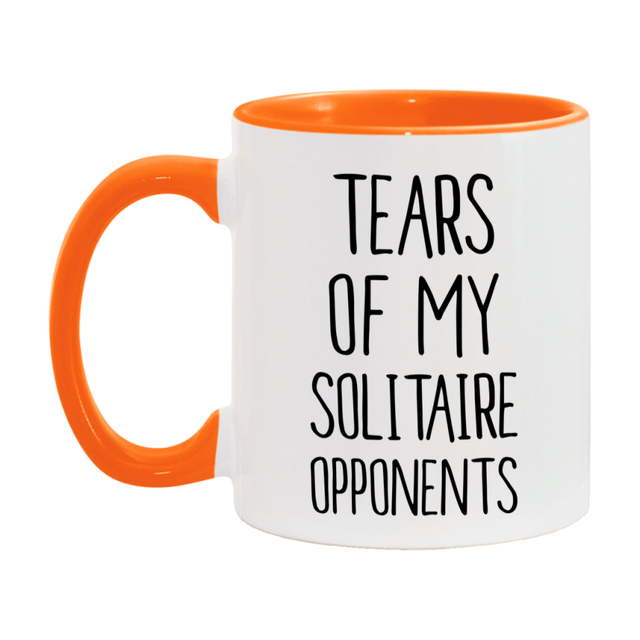 Funny Solitaire Mug – “Tears Of My Solitaire Opponents” – 11Oz Or 15Oz Coffee Cup
