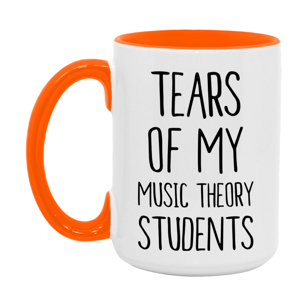 Funny Teacher Mug - "Tears Of My Music Theory Students" - 11Oz Or 15Oz Ceramic Coffee Cup
