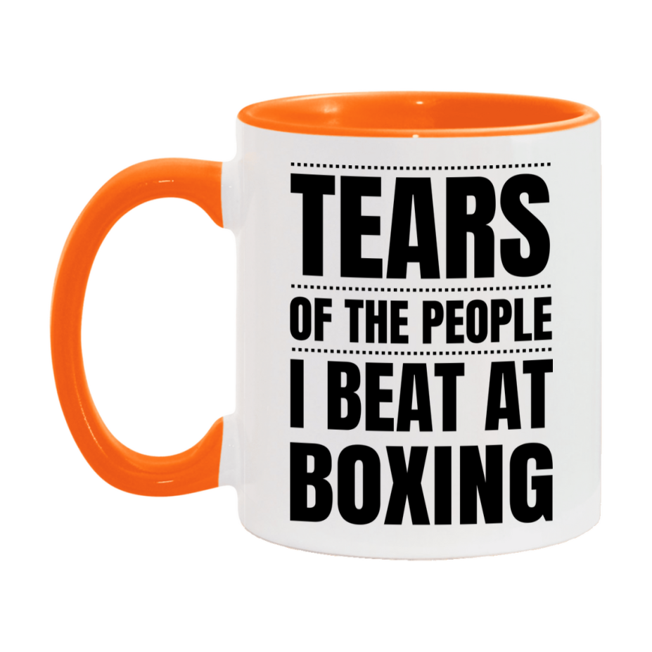 Funny Boxing Mug - "Tears Of The People I Beat At Boxing" - 11Oz Or 15Oz Ceramic Coffee Cup