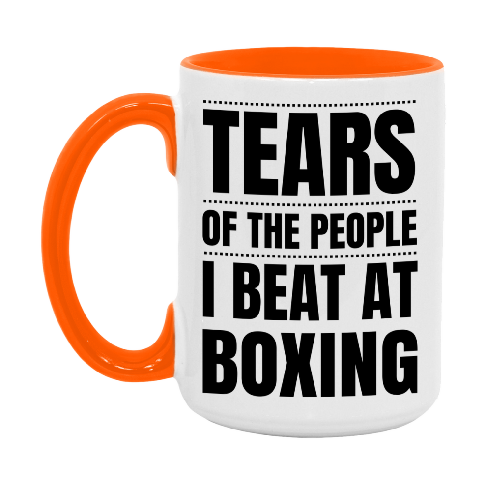 Funny Boxing Mug - "Tears Of The People I Beat At Boxing" - 11Oz Or 15Oz Ceramic Coffee Cup