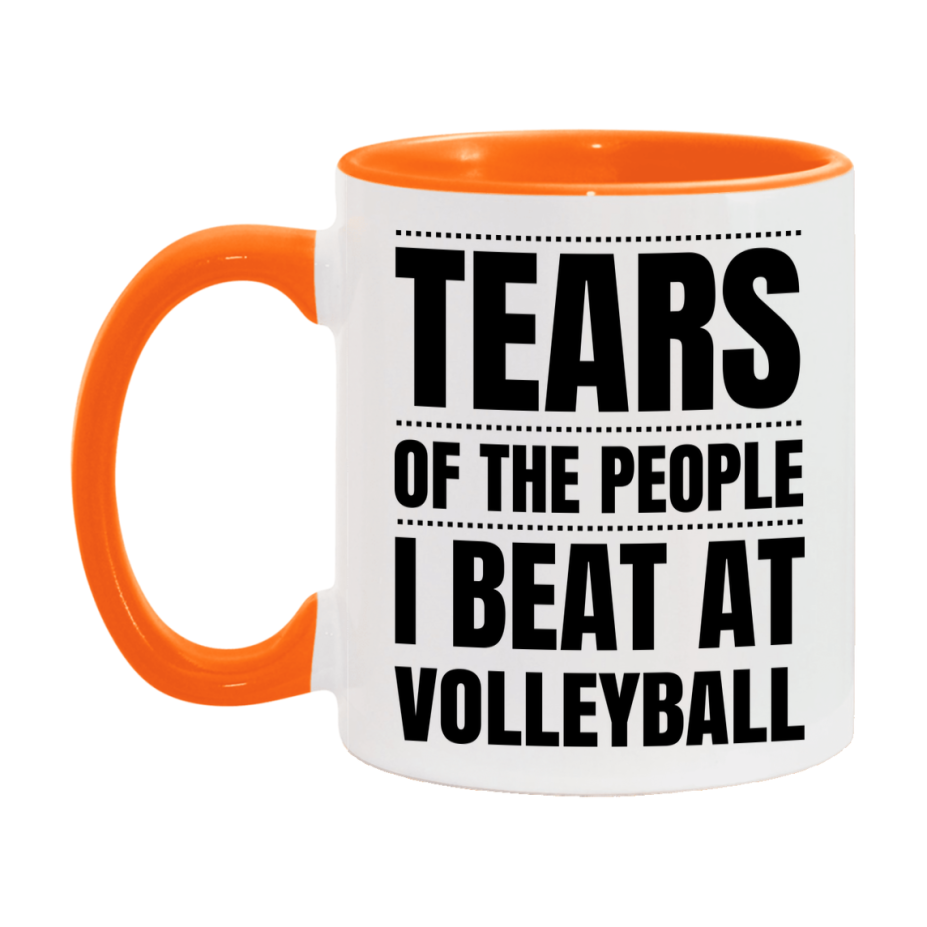 Funny Volleyball Mug - "Tears Of The People I Beat At Volleyball" - 11Oz Or 15Oz Ceramic Coffee Cup