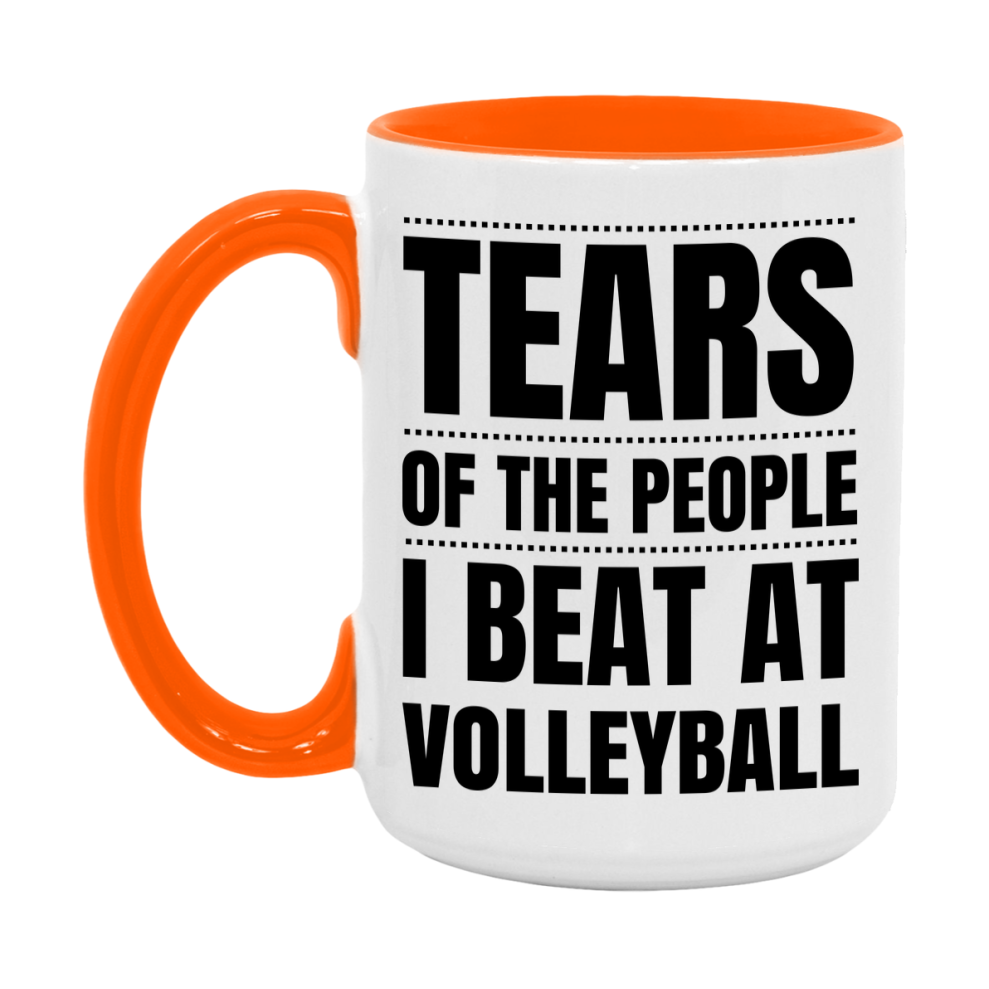 Funny Volleyball Mug - "Tears Of The People I Beat At Volleyball" - 11Oz Or 15Oz Ceramic Coffee Cup