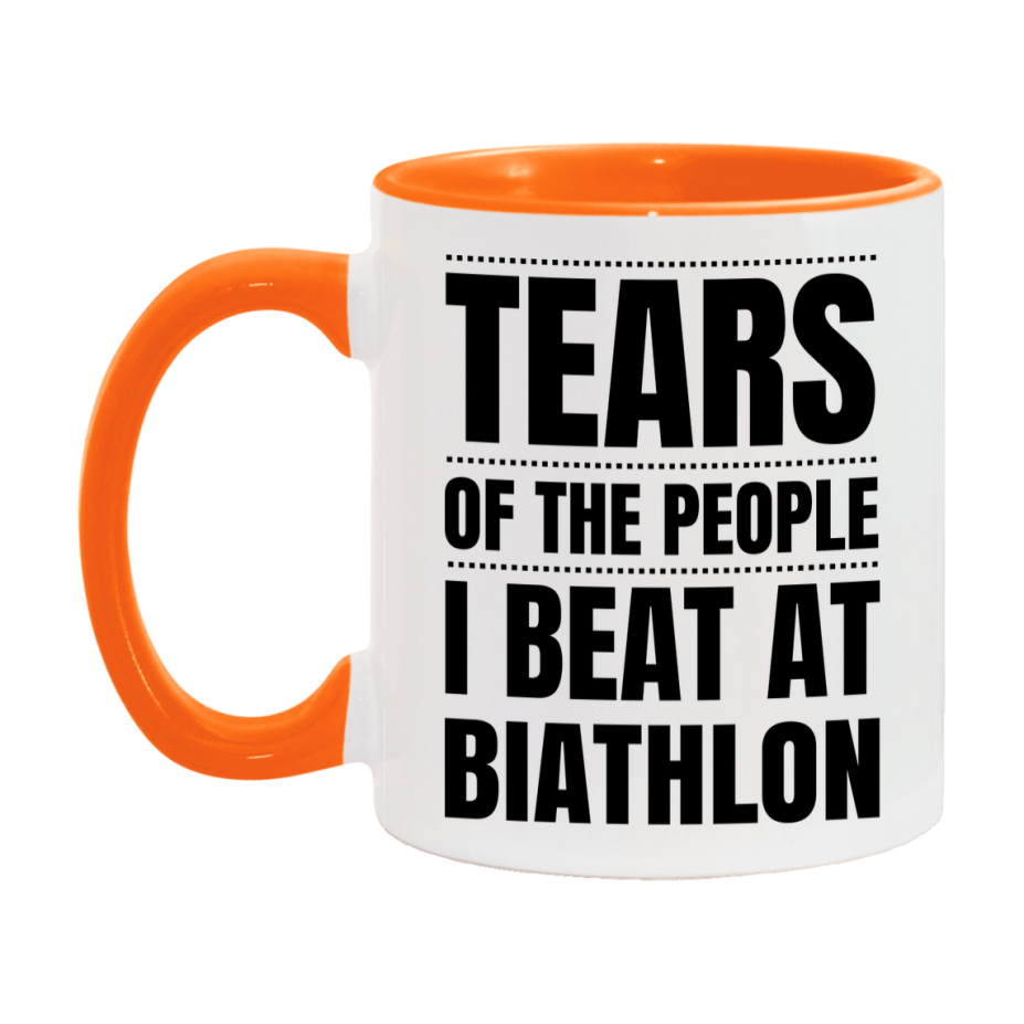 Funny Biathlon Mug - "Tears Of The People I Beat At Biathlon" - 11Oz Or 15Oz Ceramic Coffee Cup
