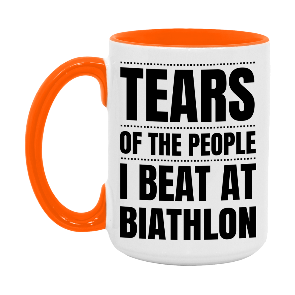 Funny Biathlon Mug - "Tears Of The People I Beat At Biathlon" - 11Oz Or 15Oz Ceramic Coffee Cup