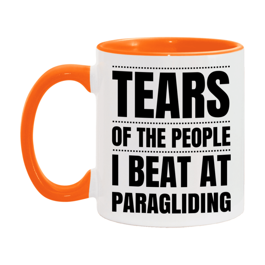 Funny Paragliding Mug - "Tears Of The People I Beat At Paragliding" - 11Oz Or 15Oz Ceramic Coffee Cup