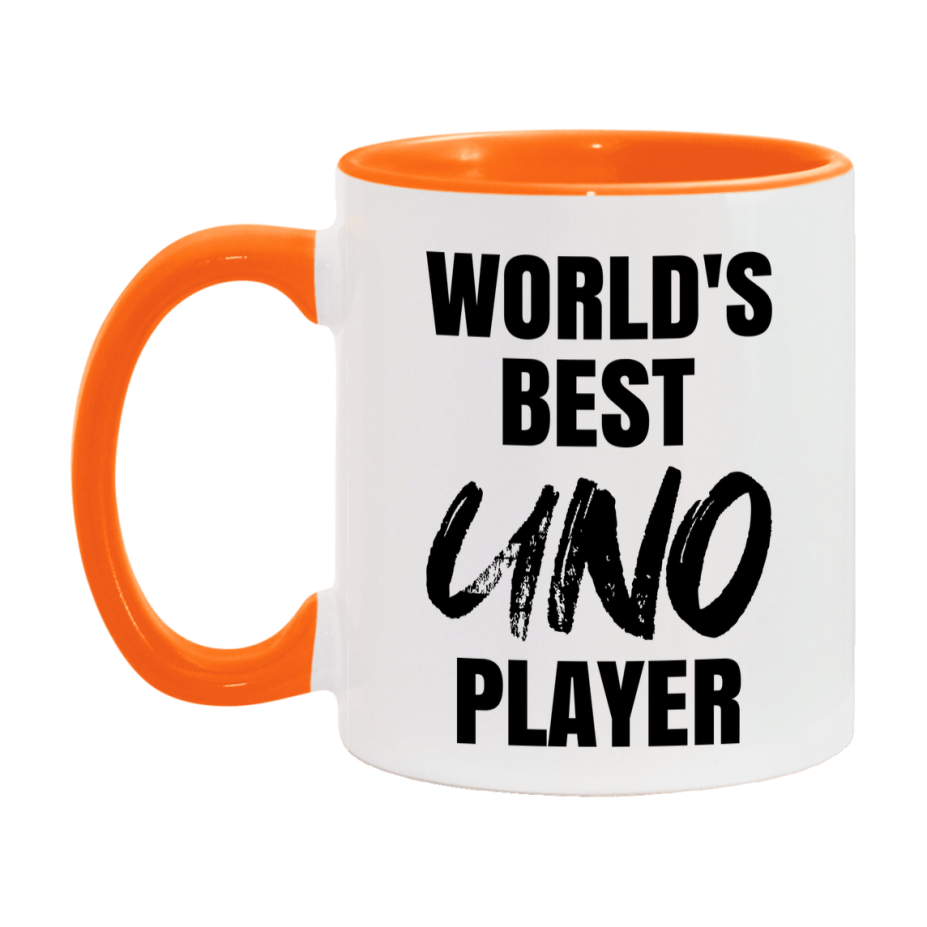 World's Best Uno Player Mug, Funny Card Game Player Gift, 11Oz Or 15Oz White Ceramic Mug