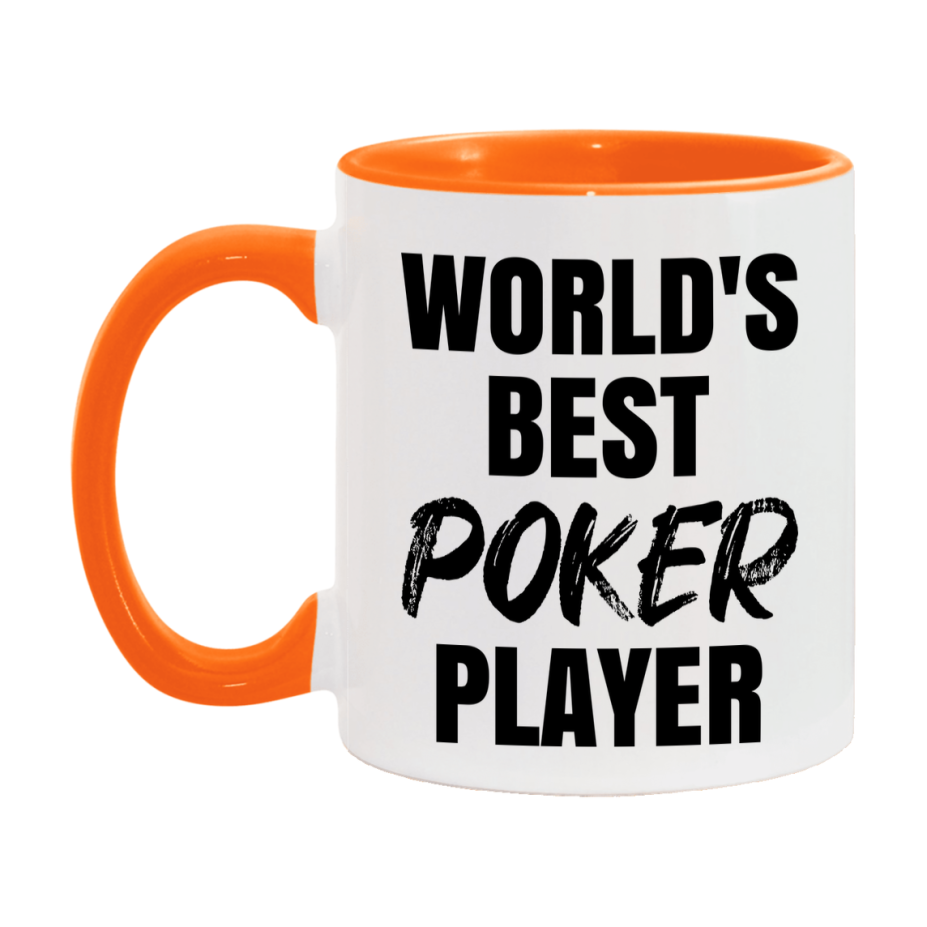 World's Best Poker Player Mug, Funny Card Game Player Gift, 11Oz Or 15Oz White Ceramic Mug