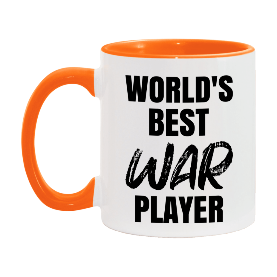 World's Best War Player Mug, Funny Card Game Player Gift, 11Oz Or 15Oz White Ceramic Mug
