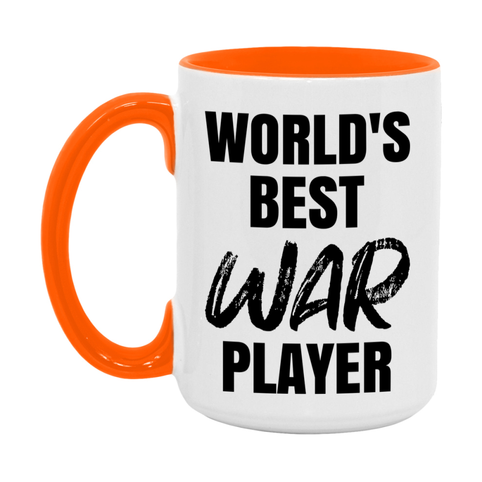 World's Best War Player Mug, Funny Card Game Player Gift, 11Oz Or 15Oz White Ceramic Mug