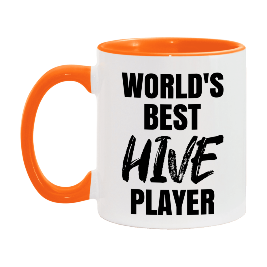 World's Best Hive Player Mug, Funny Card Game Player Gift, 11Oz Or 15Oz White Ceramic Mug