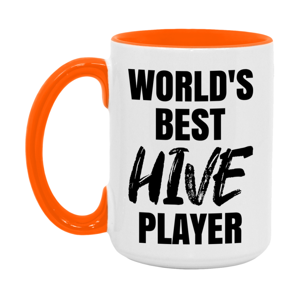 World's Best Hive Player Mug, Funny Card Game Player Gift, 11Oz Or 15Oz White Ceramic Mug