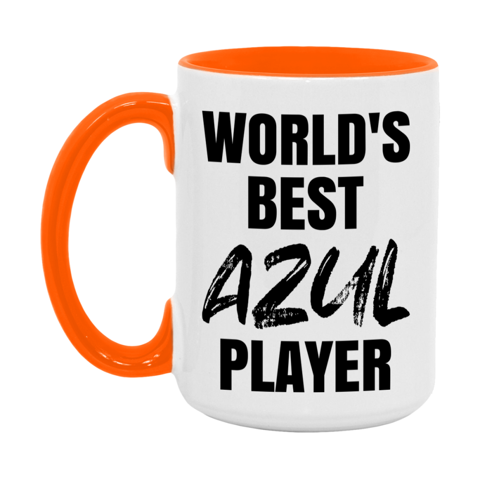 World's Best Azul Player Mug, Funny Game Board Gift, 11Oz Or 15Oz White Ceramic Mug