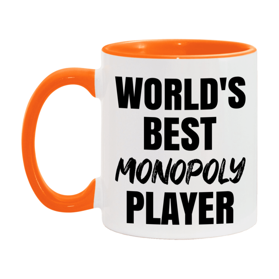 World's Best Monopoly Player Mug, Funny Game Board Gift, 11Oz Or 15Oz White Ceramic Mug