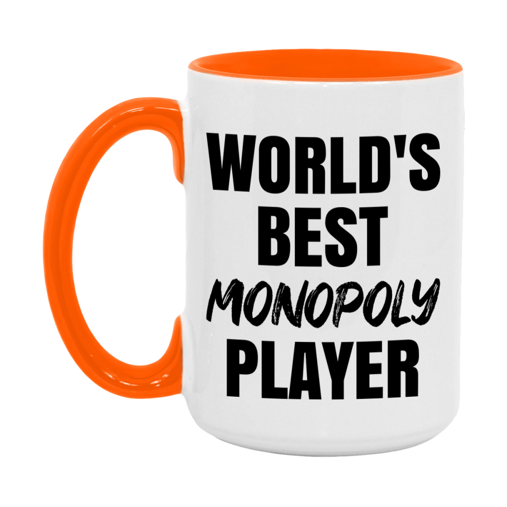 World's Best Monopoly Player Mug, Funny Game Board Gift, 11Oz Or 15Oz White Ceramic Mug