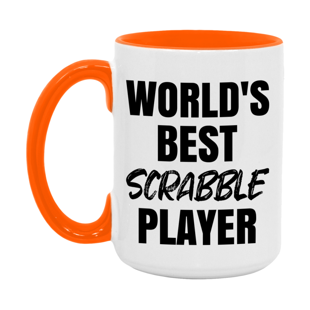 World's Best Scrabble Player Mug, Funny Game Board Gift, 11Oz Or 15Oz White Ceramic Mug
