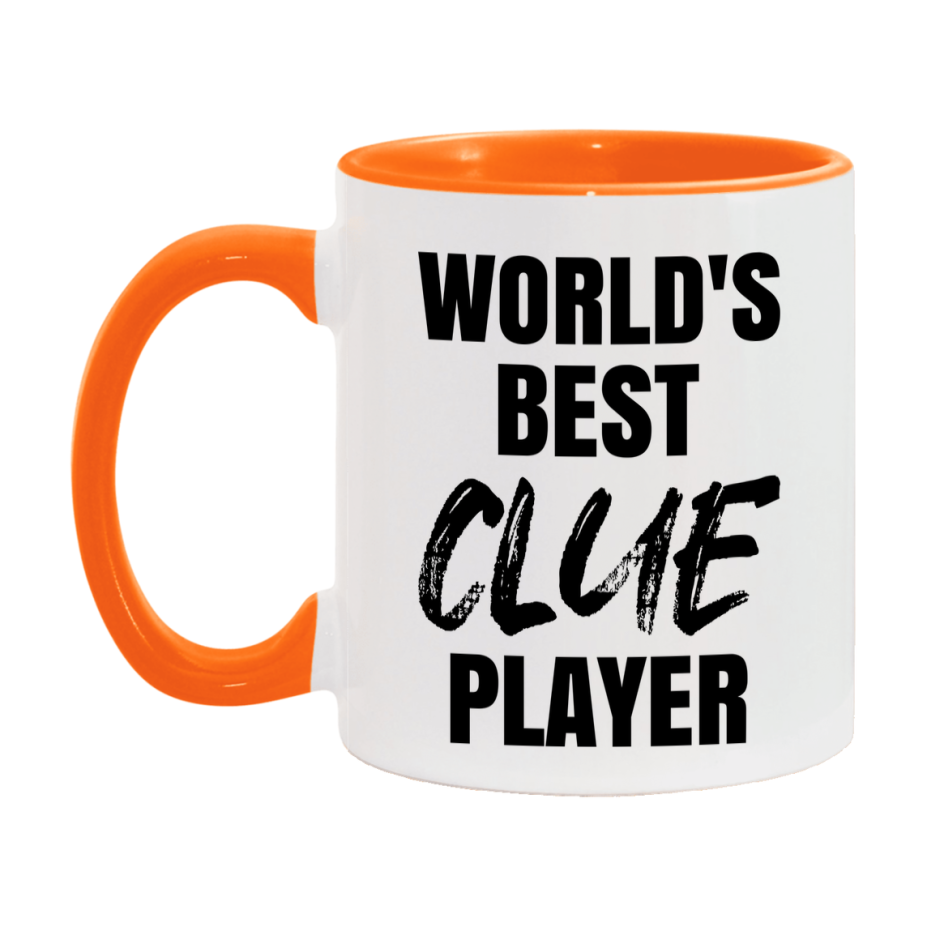World's Best Clue Player Mug, Funny Game Board Gift, 11Oz Or 15Oz White Ceramic Mug