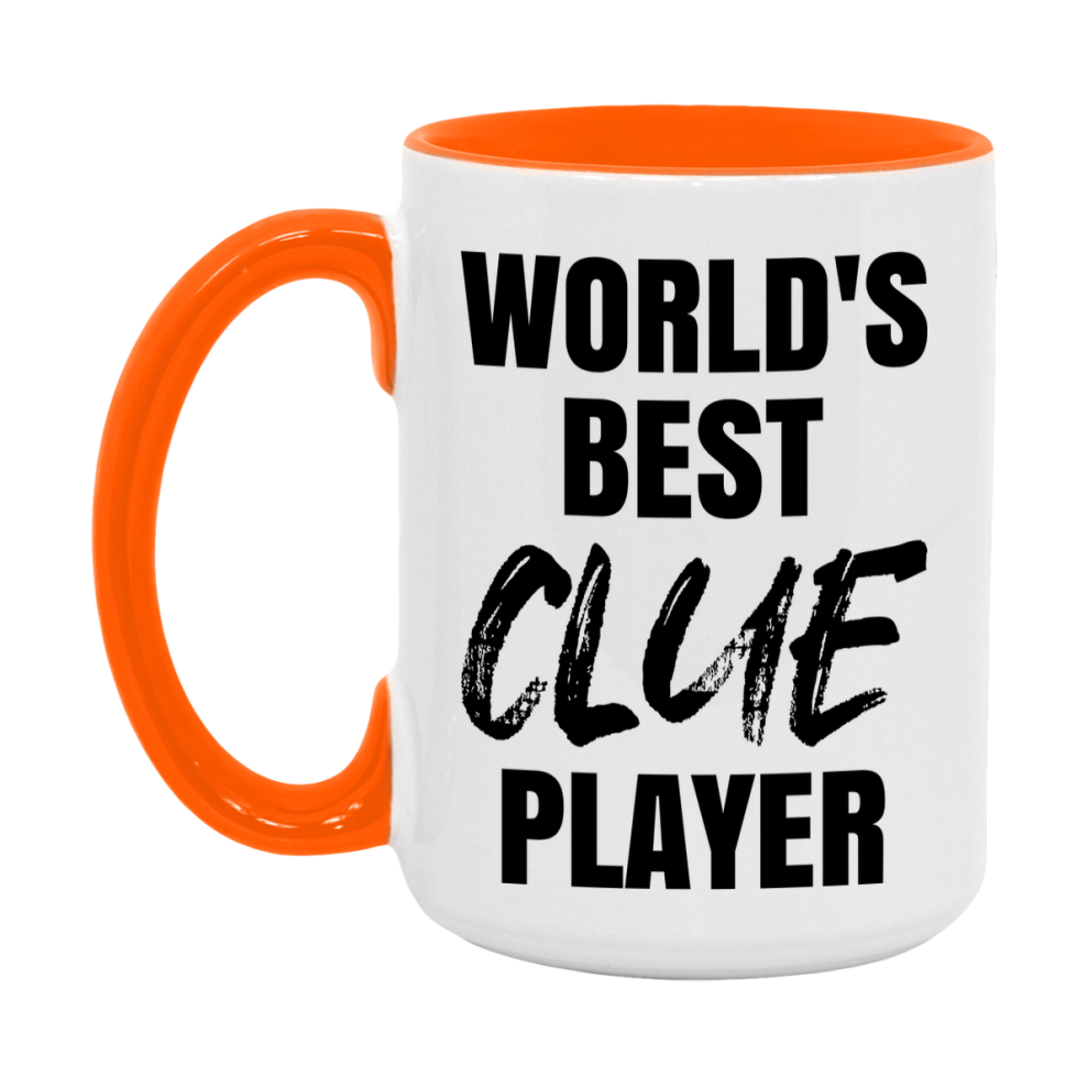 World's Best Clue Player Mug, Funny Game Board Gift, 11Oz Or 15Oz White Ceramic Mug