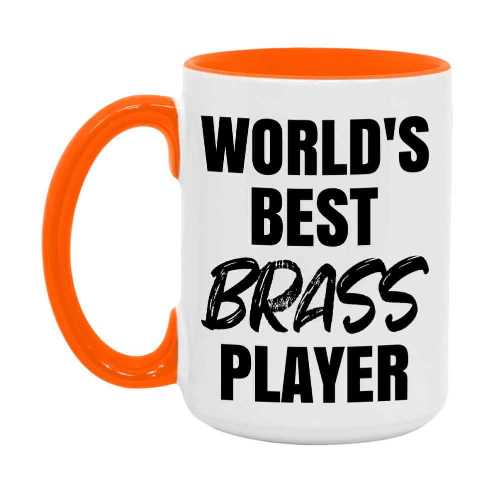 World's Best Brass Player Mug, Funny Game Board Gift, 11Oz Or 15Oz White Ceramic Mug