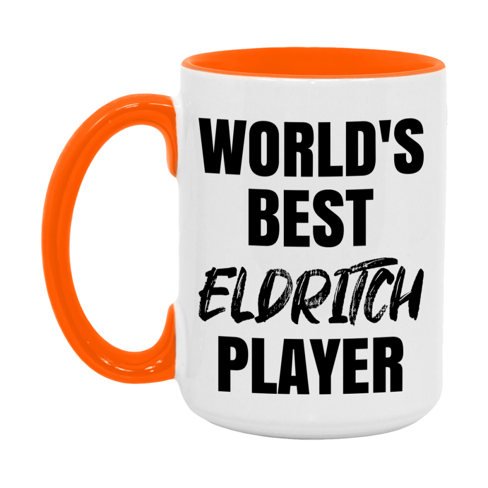 World's Best Eldritch Player Mug, Funny Game Board Gift, 11Oz Or 15Oz White Ceramic Mug