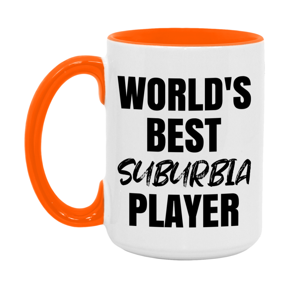 World's Best Suburbia Player Mug, Funny Game Board Gift, 11Oz Or 15Oz White Ceramic Mug