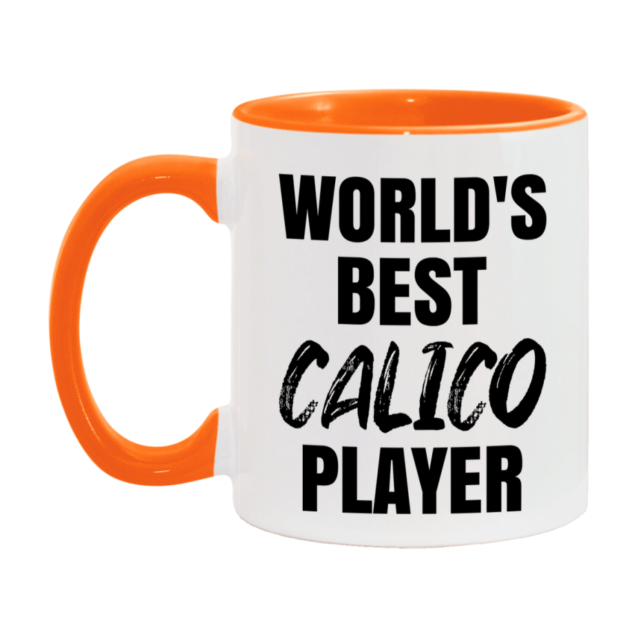 World's Best Calico Player Mug, Funny Game Board Gift, 11Oz Or 15Oz White Ceramic Mug