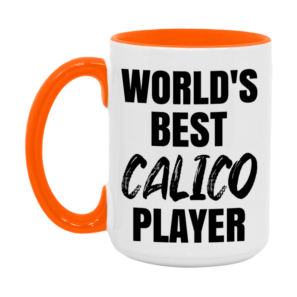 World's Best Calico Player Mug, Funny Game Board Gift, 11Oz Or 15Oz White Ceramic Mug