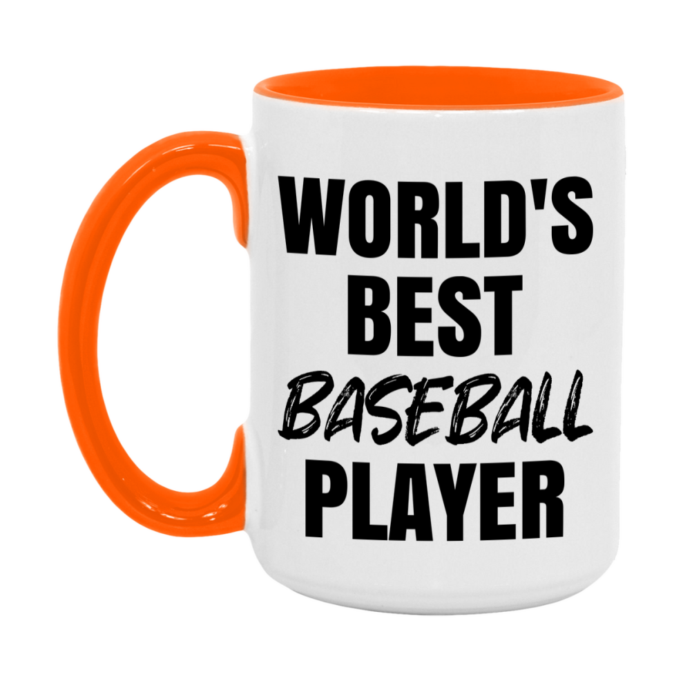 World's Best Baseball Player Mug, Double-Sided 11Oz Or 15Oz Coffee Cup