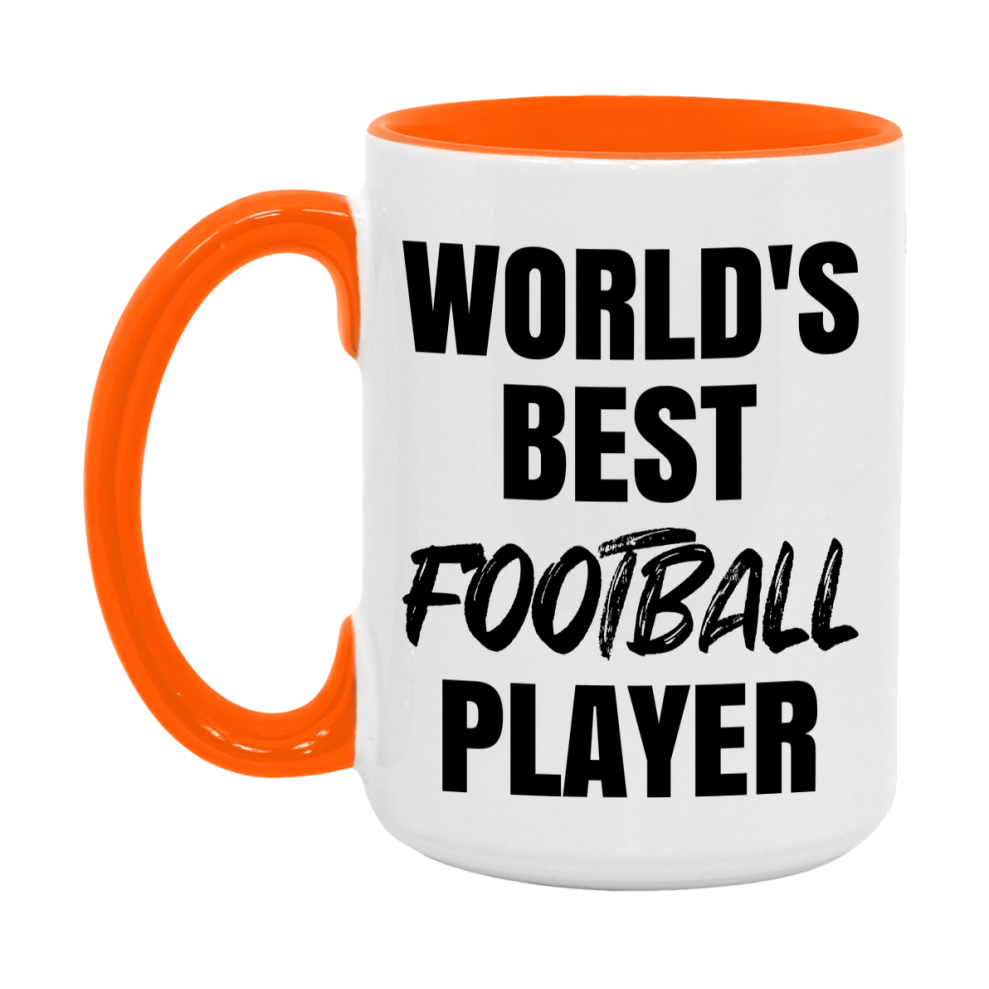 World's Best Football Player Mug, Double-Sided 11Oz Or 15Oz Coffee Cup