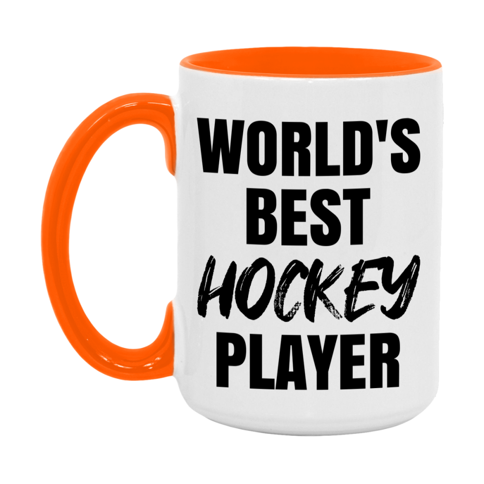 World's Best Hockey Player Mug, Double-Sided 11Oz Or 15Oz Coffee Cup