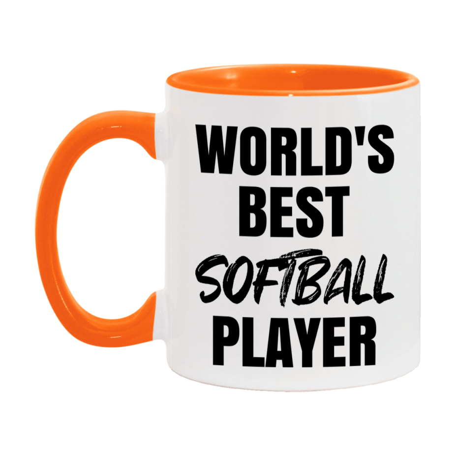 World's Best Softball Player Mug, Double-Sided 11Oz Or 15Oz Coffee Cup