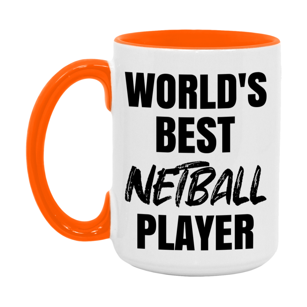 World's Best Netball Player Mug, Double-Sided 11Oz Or 15Oz Coffee Cup
