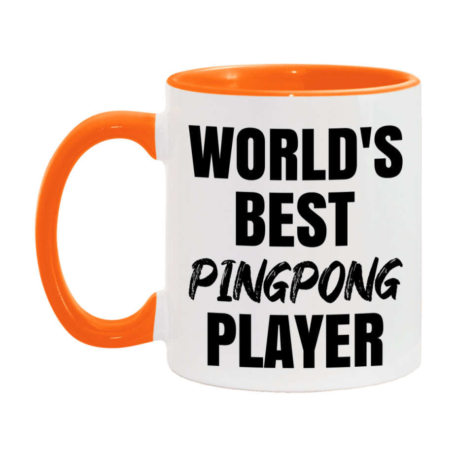 World's Best Pingpong Player Mug, Double-Sided 11Oz Or 15Oz Coffee Cup