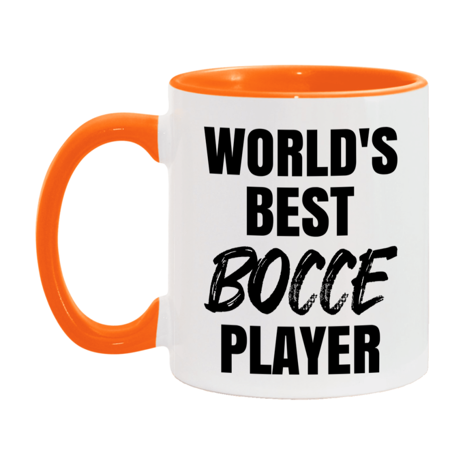 World's Best Bocce Player Mug, Double-Sided 11Oz Or 15Oz Coffee Cup