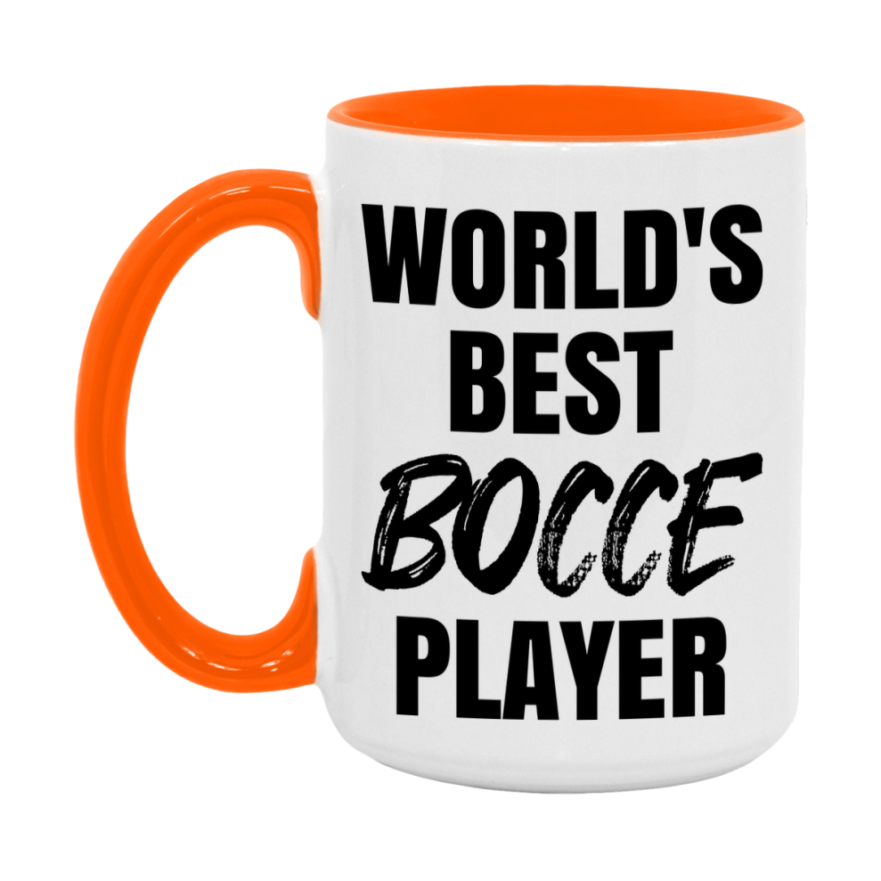 World's Best Bocce Player Mug, Double-Sided 11Oz Or 15Oz Coffee Cup