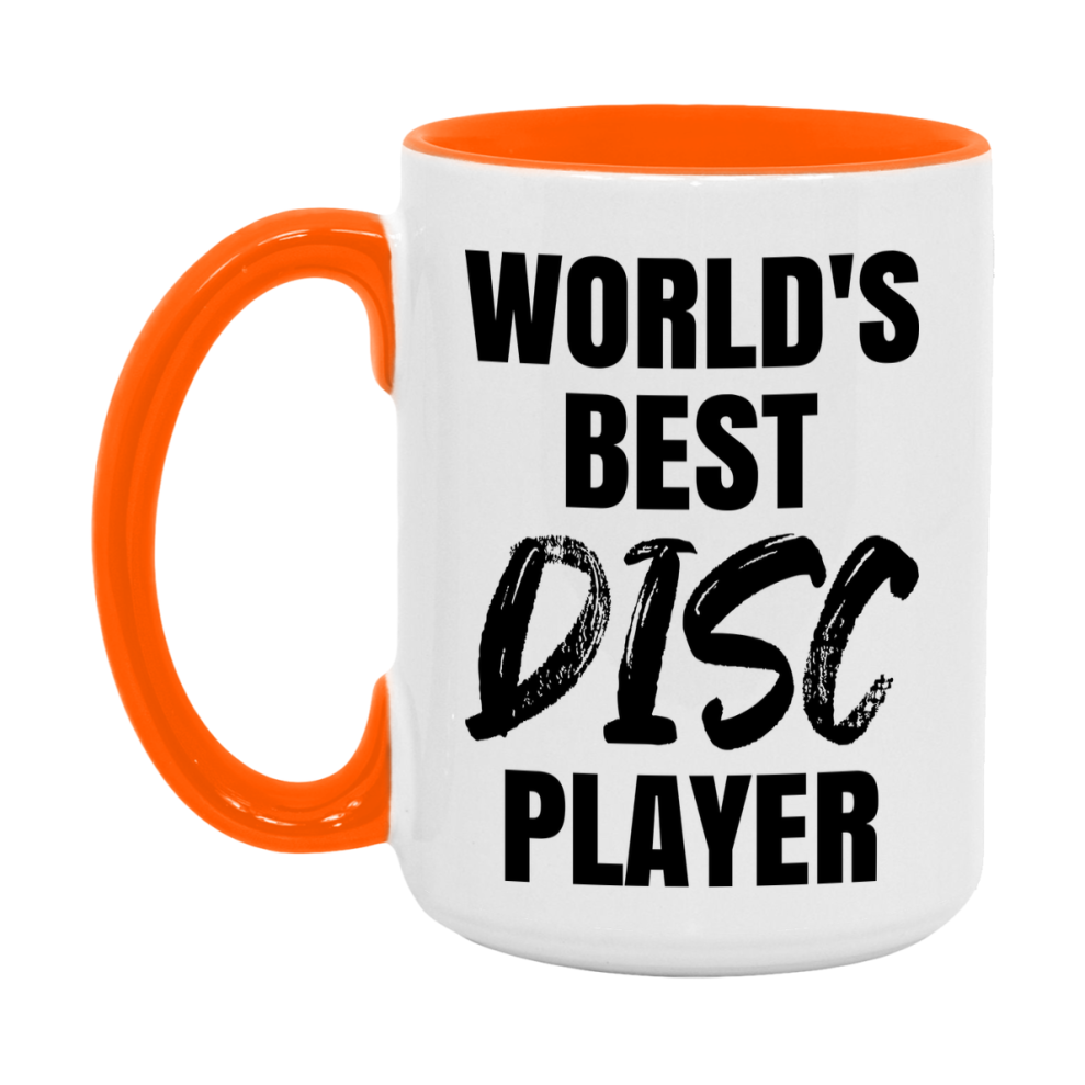 World's Best Disc Player Mug, Double-Sided 11Oz Or 15Oz Coffee Cup
