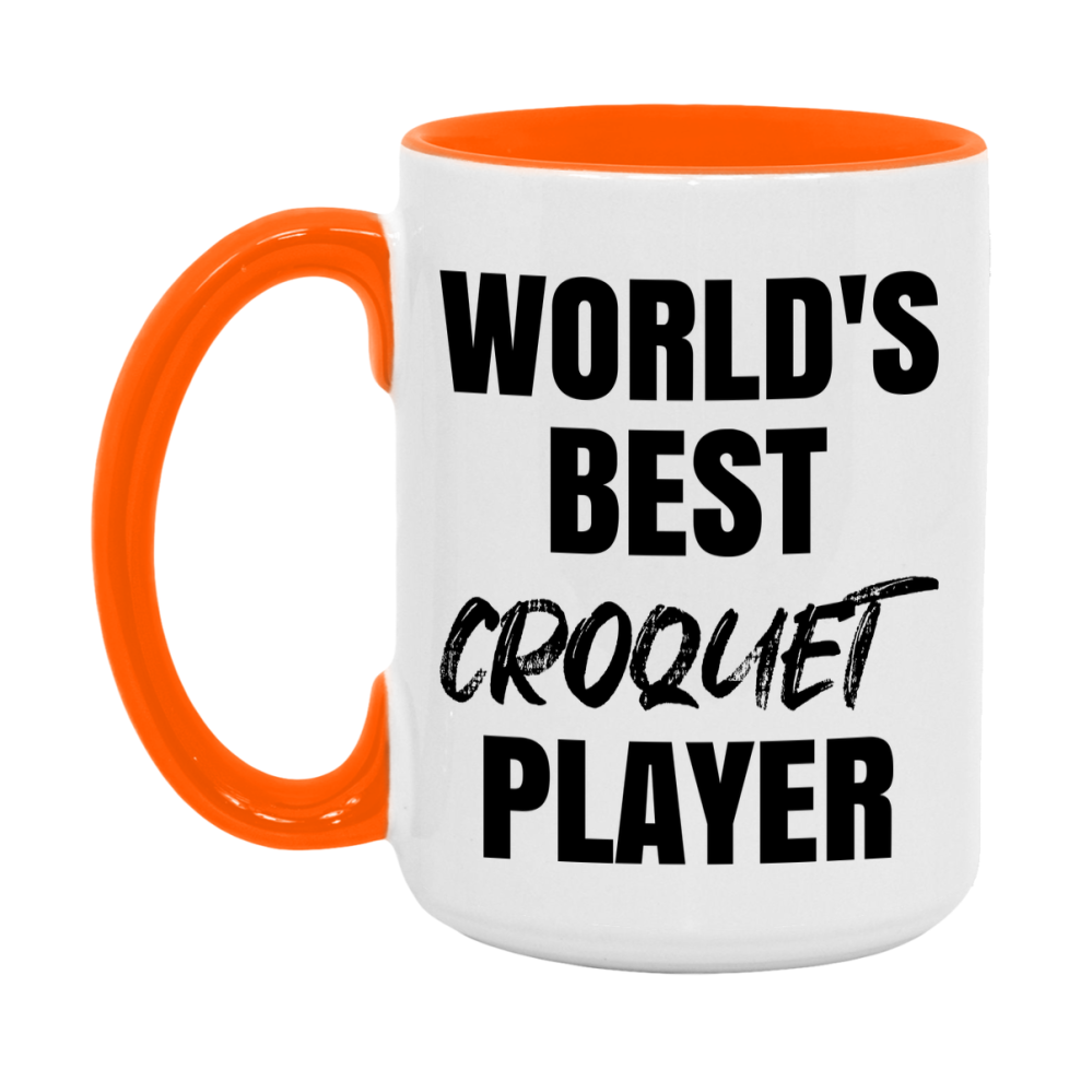 World's Best Croquet Player Mug, Double-Sided 11Oz Or 15Oz Coffee Cup